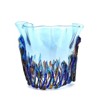 Murano Glass Blue Vase