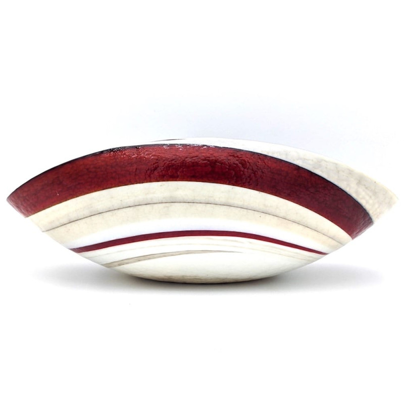 ALTANA red and ivory glass bowl