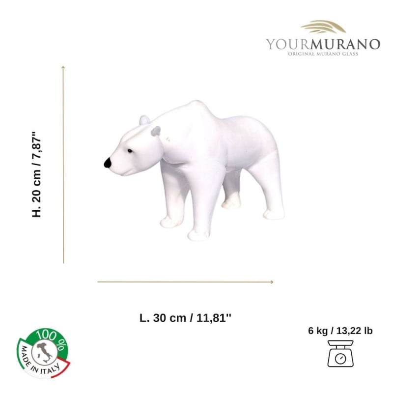 polar bear sculpture dimensions