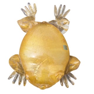 golden decorative modern frog sculpture