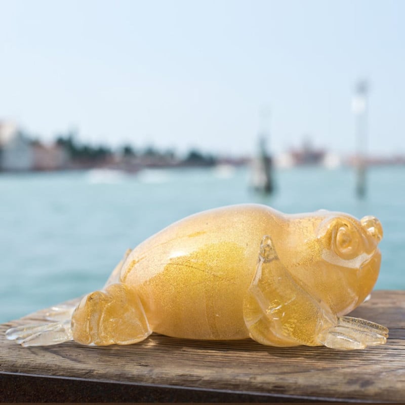 scultura in vetro soffiato di animale arredo salotto