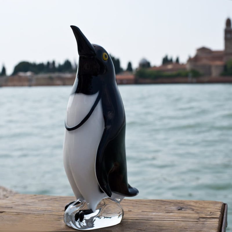SKIPPER Pinguino in vetro artigianale di Murano