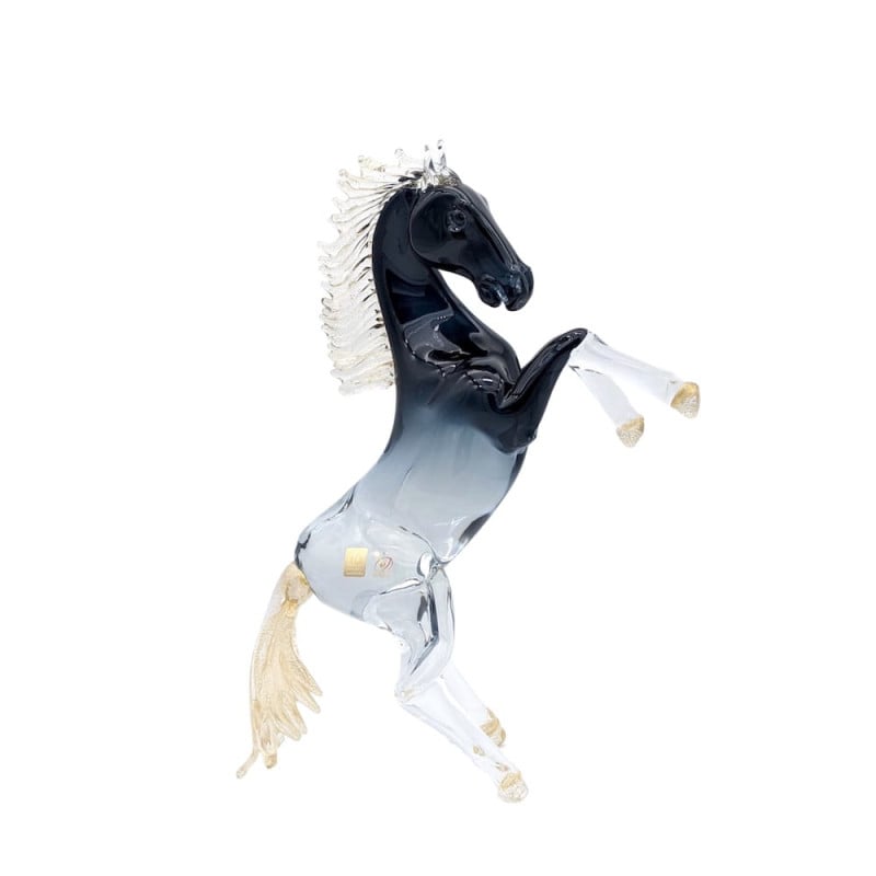 Scultura di cavallo in vetro di Murano