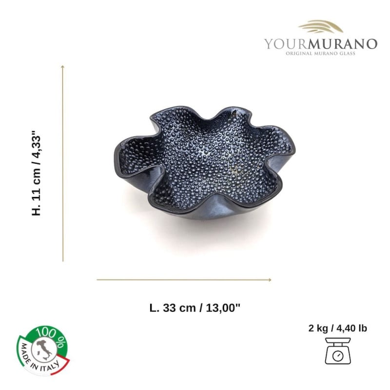 centrotavola murano lavorazione del vetro d'arredo