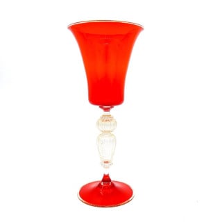 Murano Glass Goblet Red
