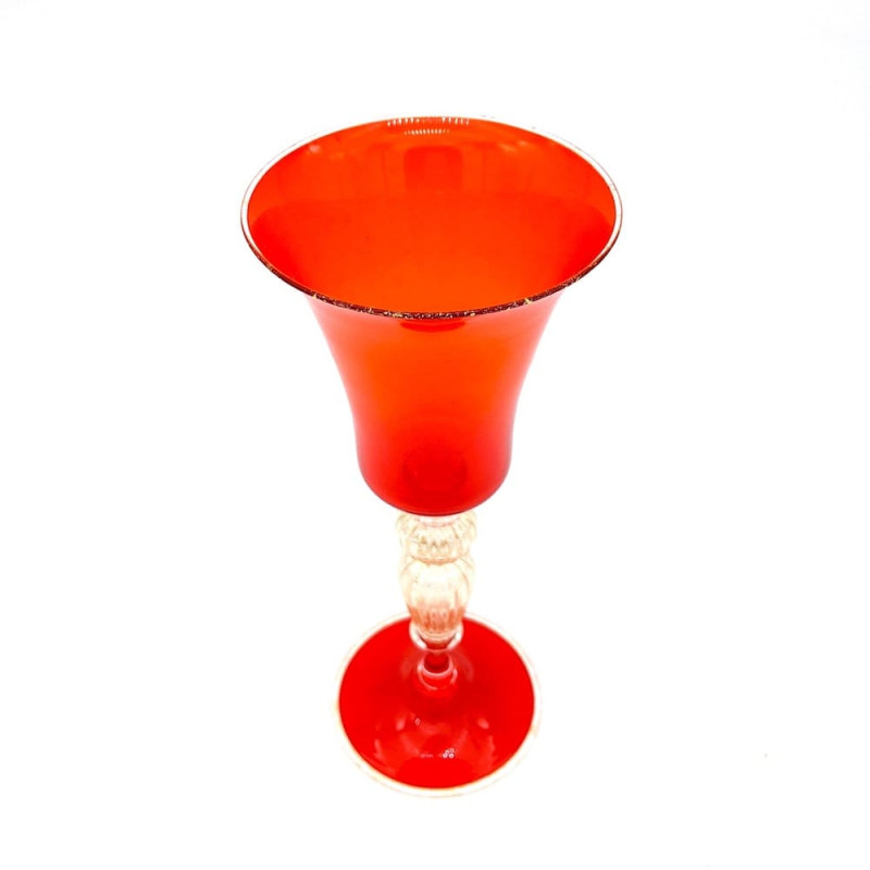SUMMERTIME 1PC Bicchiere da acqua in vetro rosso