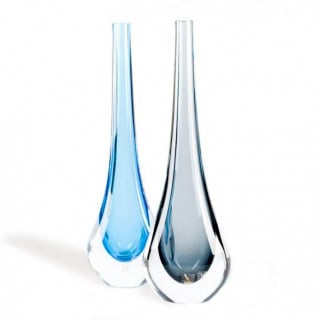 blue grey modern vases