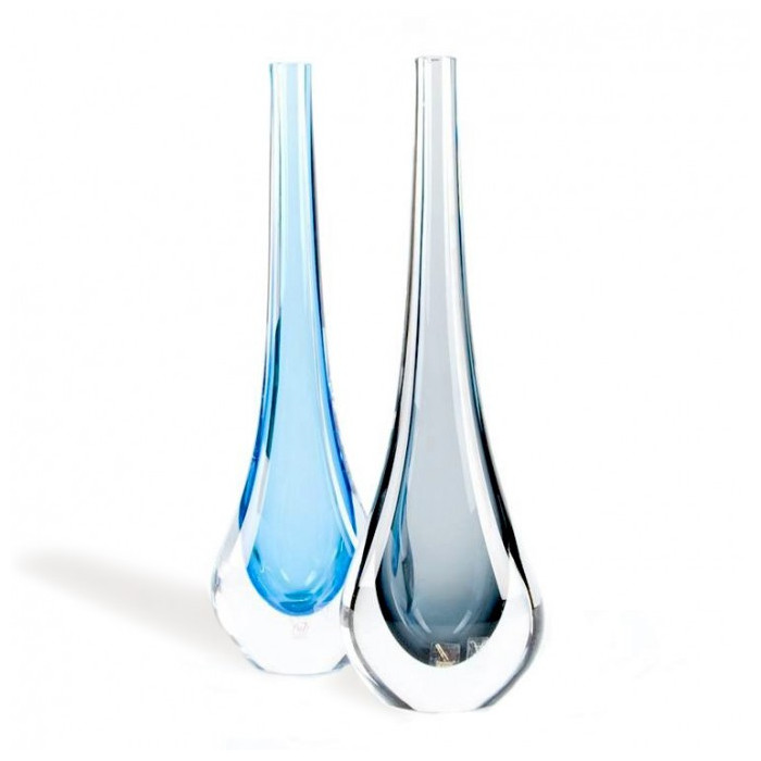 blue grey modern vases