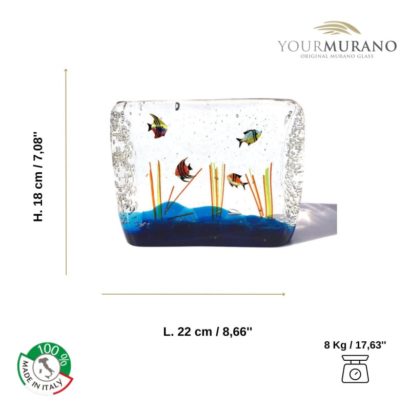 ORATA Acquario marino in vetro artistico