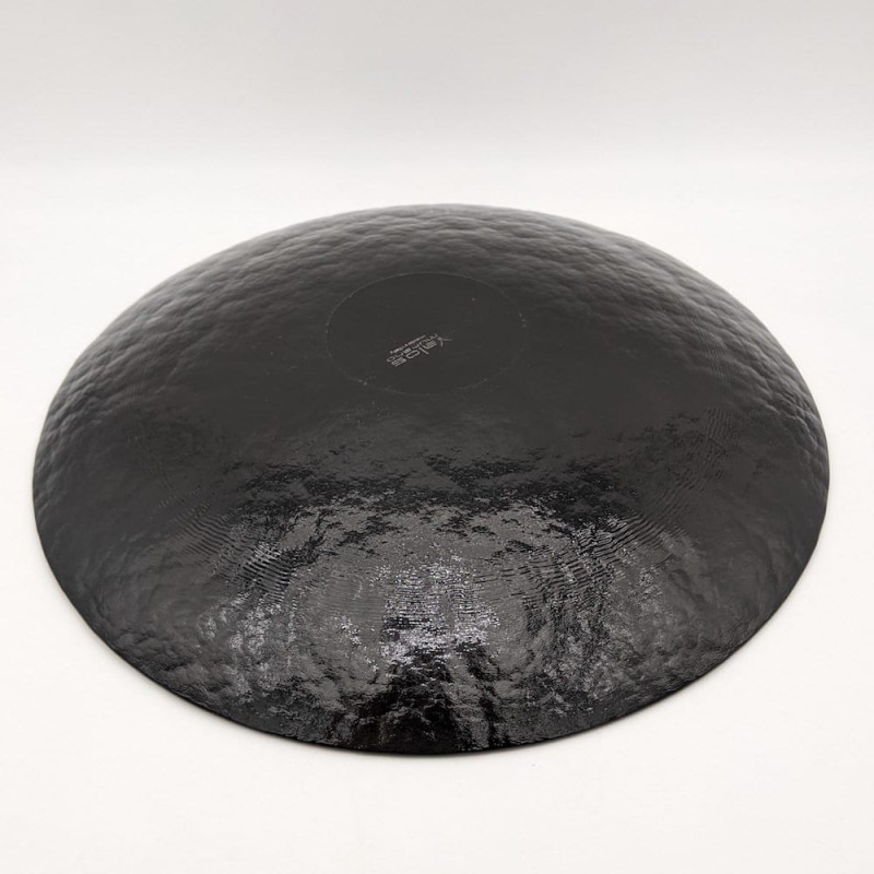KIWI Black Rounded Plate Original Murano Made