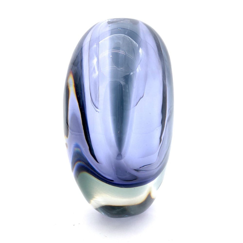 MILA round violet glass vase