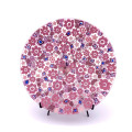 BLOOM Pink Murano Glass Round Small Plate Home Decor
