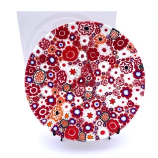 Red Murano Glass Plate - Timeless Elegance and Artistry