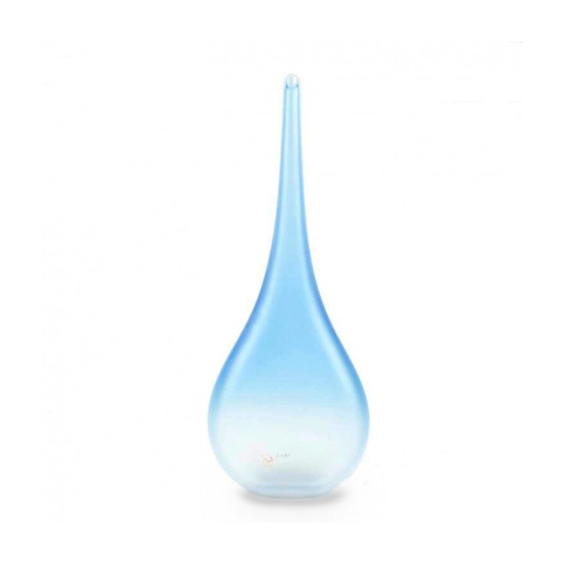 Veneziano vaso in vetro a goccia allungato azzurro