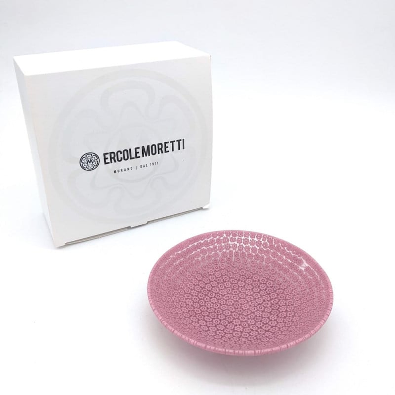 Pink Murano Glass Plate - Artisanal Elegance and Delicacy