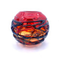 CHROMA Red Rounded Murano Glass Vase Contemporary Home Decor