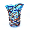 CHROMA FLY Artistic Light Blue Tall Vase from Venice