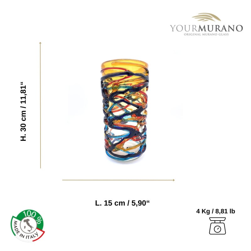 dettagli vetro di murano artigianale