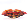 CHROMA SEA Red Fruit Bowl made by Murano Glass with Trademark of Origin