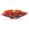 CHROMA SEA Red Fruit Bowl made by Murano Glass with Trademark of Origin