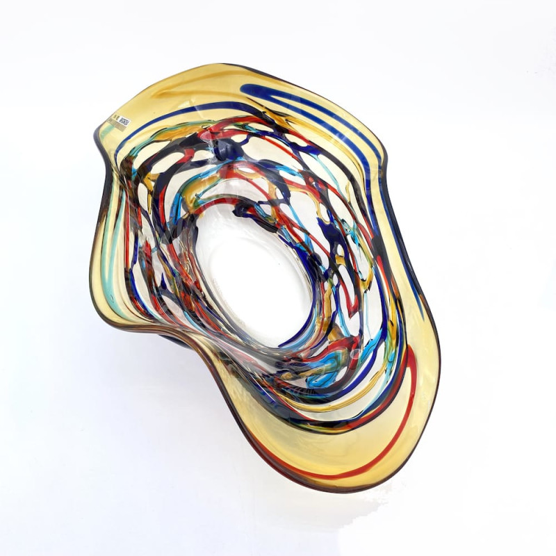 centrotavola vaso multicolor  vetro di Murano