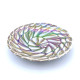 centrotavola ornamentale basso in vetro con spirale