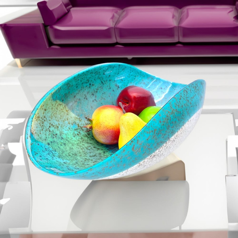 centrotavola portafrutta decorativo di lusso in vetro
