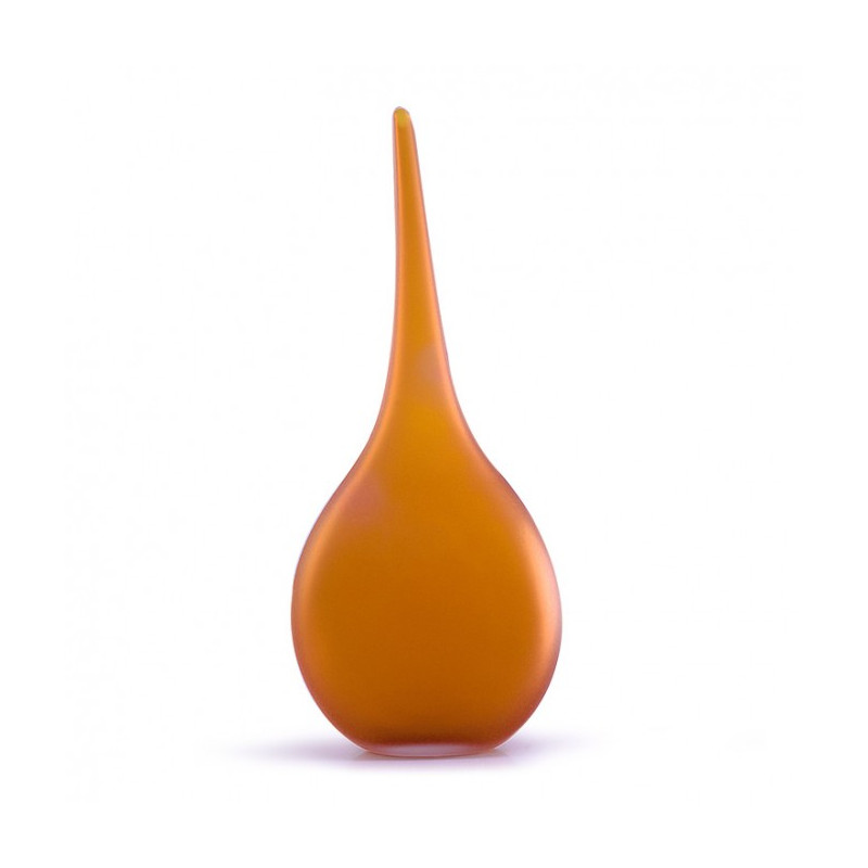 Murano elongated orange glass vase