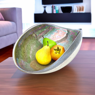 centrotavola portafrutta in vetro di Murano