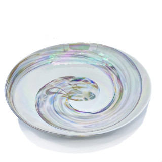 Venice centerpiece in ivory glass of modern design