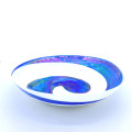 RIVA design glass plate with blue decorations