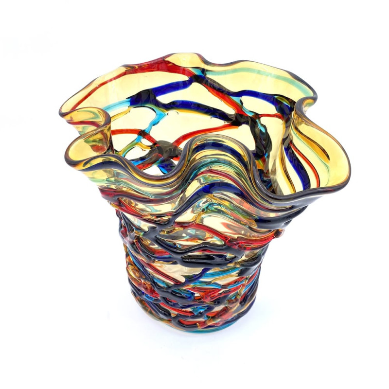 luxury vase made in Murano blown glass made in Italy