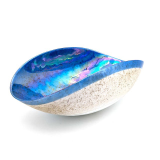 Blue Shell Bowl in Murano Glass for Home Decor