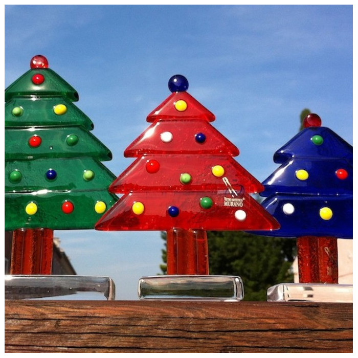 Christmas decorations placeholders in Murano glass