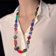 Vintage Murano Glass Necklace  multicoloured beads