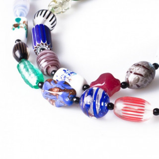 murano glass colorful parure
