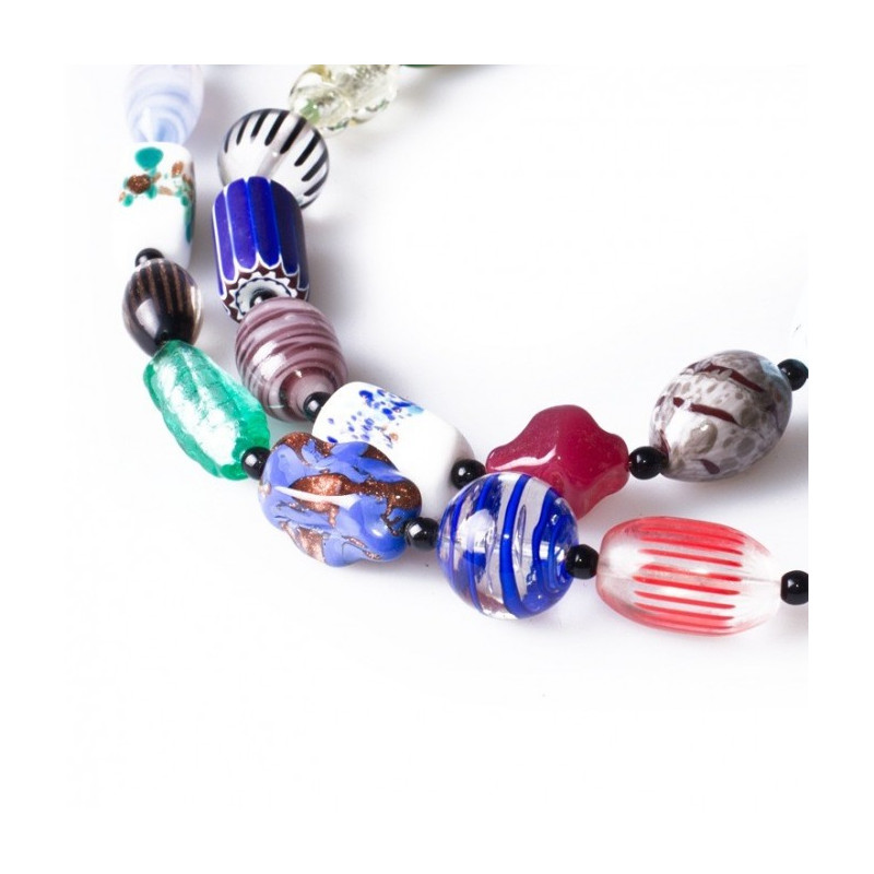 Handmade in Venice Hand blown Glass Made in Italy Seed Beads Italian Jewelry Authentic Murano Glass Beaded Bracelet 