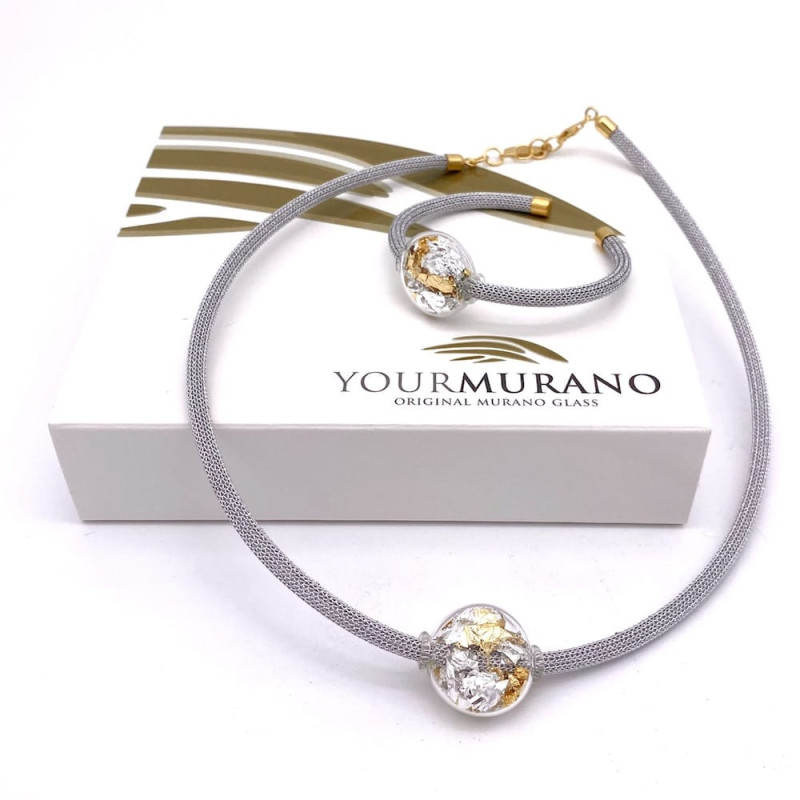 Murano Glass Necklace and Bracelet