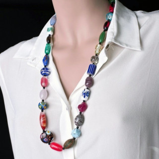 murano glass colorful parure