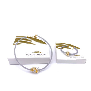 Murano Glass Necklace and Bracelet