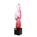 ROSA CASCADE Art Design Murano Glass Pink Sculpture
