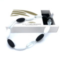 EMMA modern white and black glass necklace