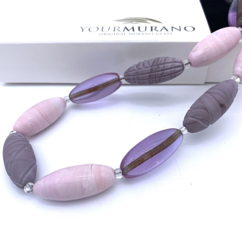 Murano glass elegant jewelry purple
