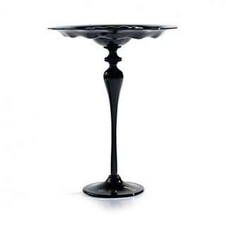 Venice goblet in black glass