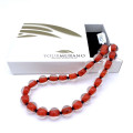 BIGLIA RED Round Handcrafted Glass Red Crystal Necklace