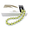 BIGLIA GREEN Collana Made in Italy con Perle Tonde Verde Cristallo