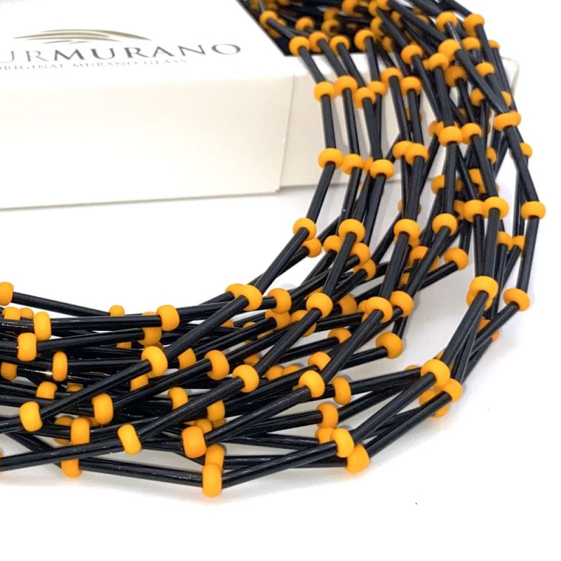 Black and Orange Necklace
