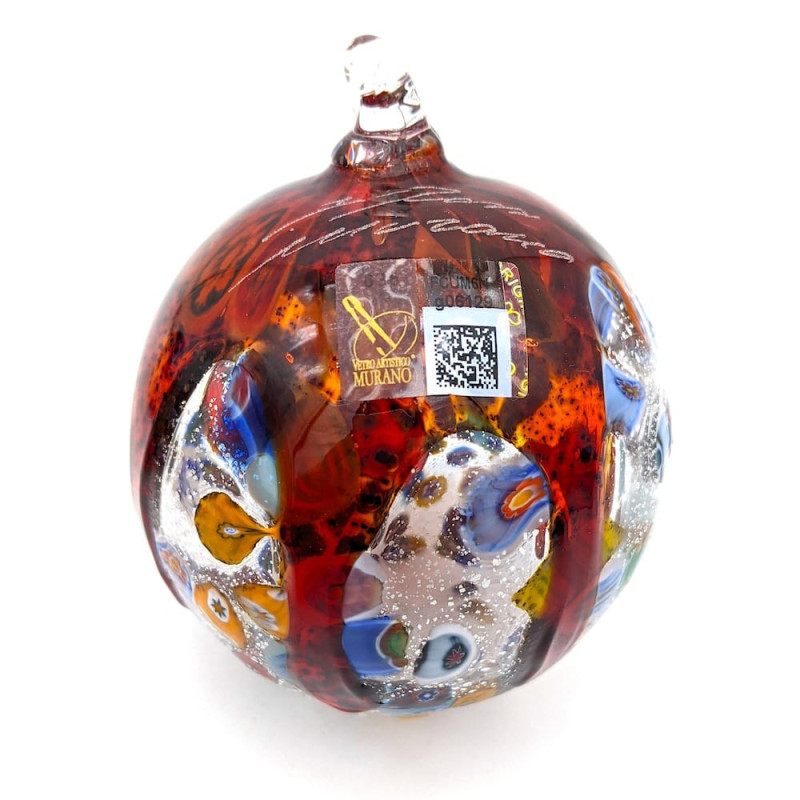 XMAS 1st SET 4 colorful Murano Glass decorative balls