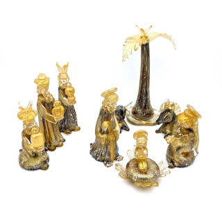 Murano Glass Nativity Sculpture