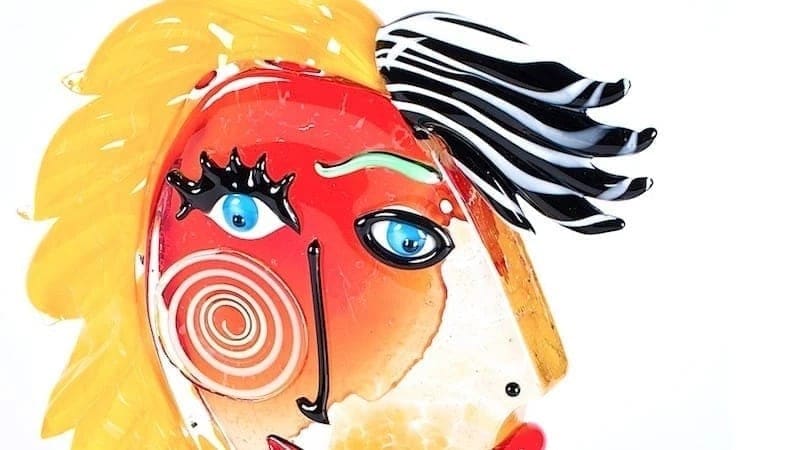 Teste Picasso in Vetro di Murano | Certificate dal Marchio di Origine